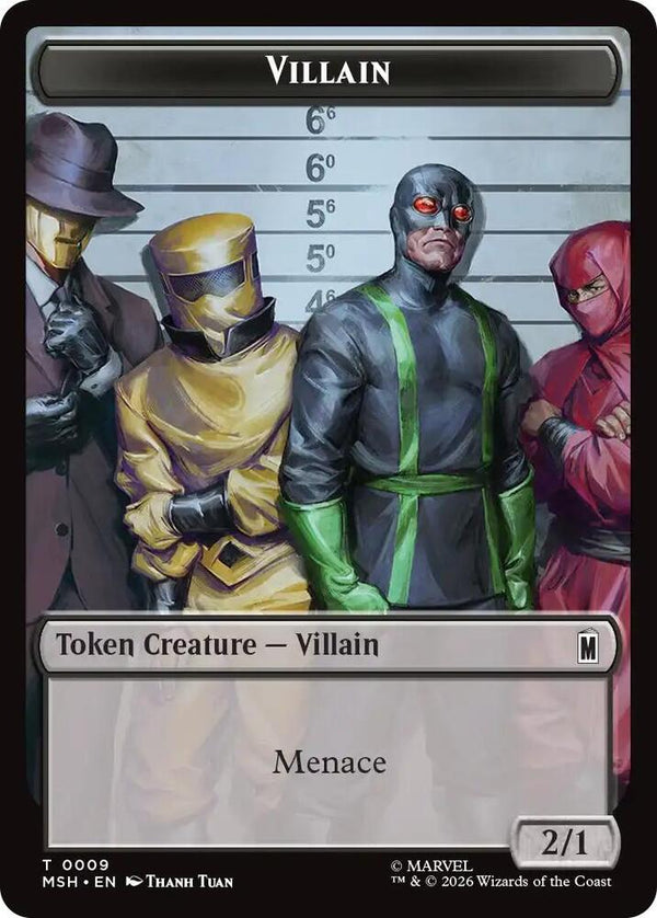 Villain // Soldier Double-Sided Token - Magic: The Gathering