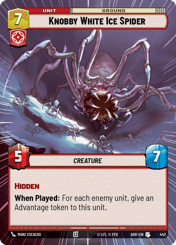 Knobby White Ice Spider (Hyperspace) - Star Wars Unlimited