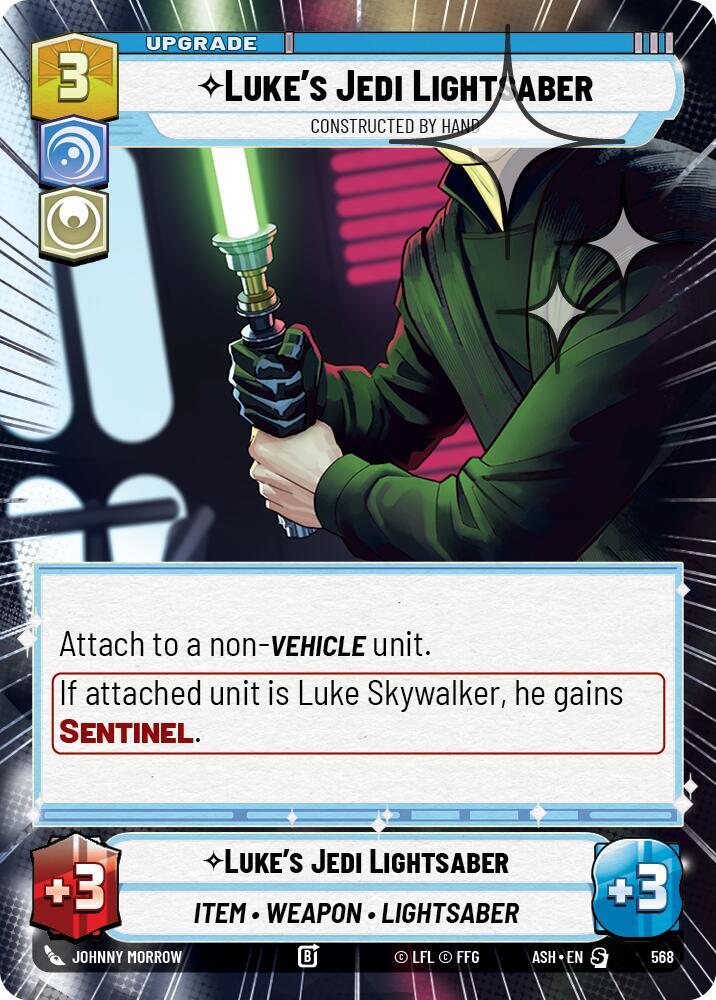 Luke's Jedi Lightsaber - Constructed by Hand (Hyperspace Foil)