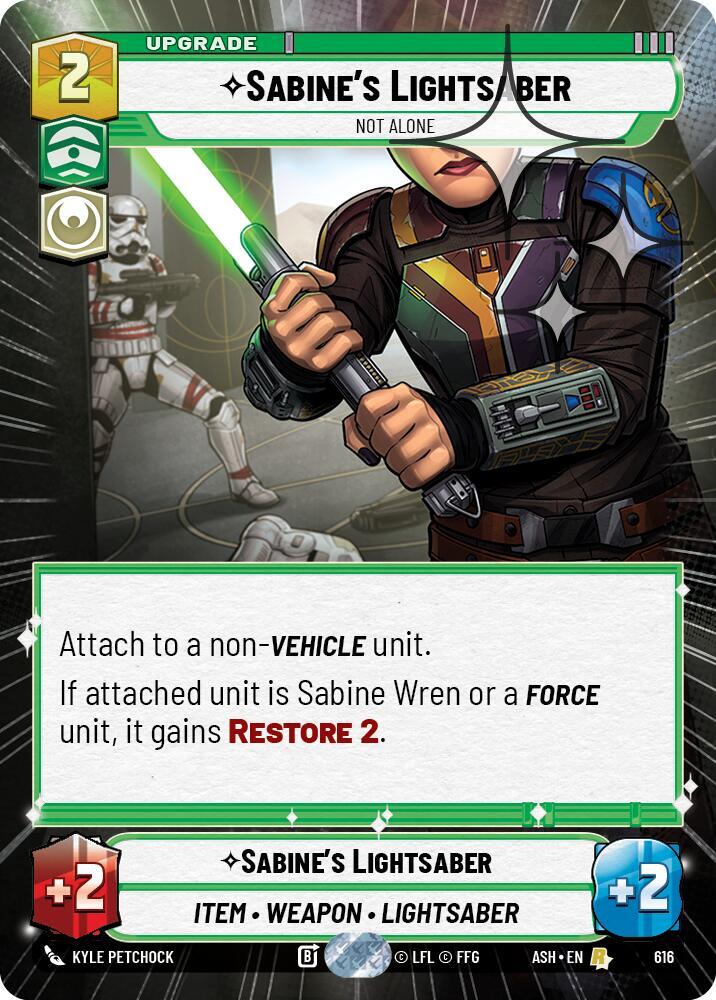 Sabine's Lightsaber - Not Alone (Hyperspace Foil)