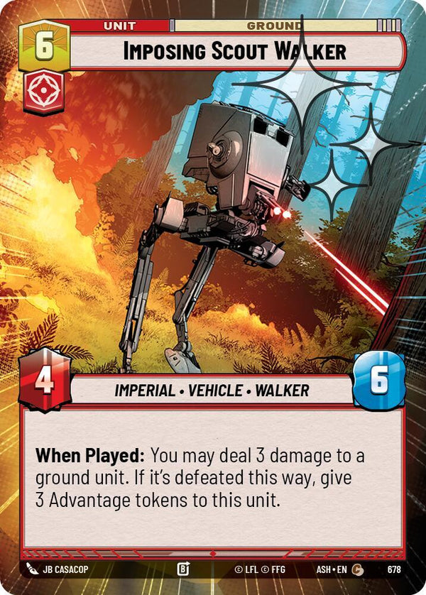 Imposing Scout Walker (Hyperspace Foil) - Star Wars Unlimited