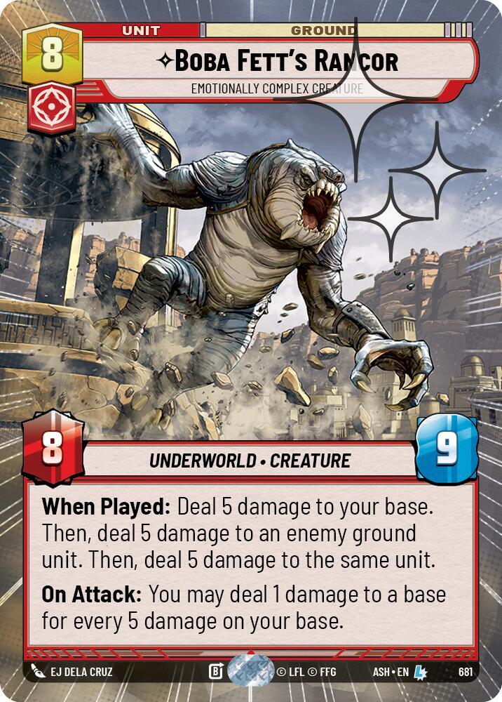 Boba Fett's Rancor - Emotionally Complex Creature (Hyperspace Foil)