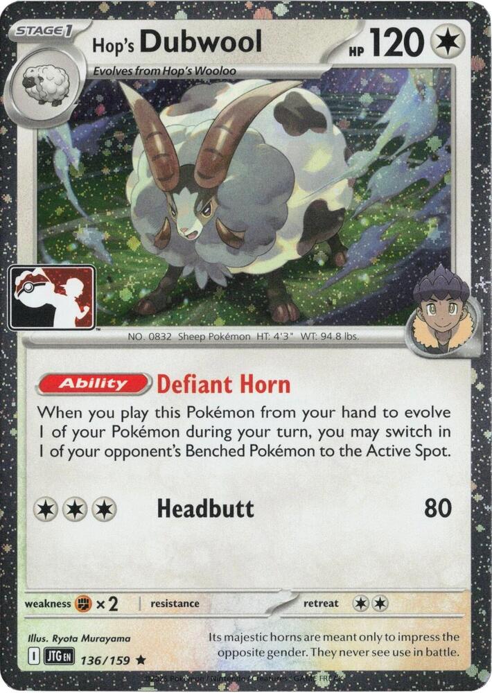 Hop's Dubwool - 136/159 (Cosmos Holo)