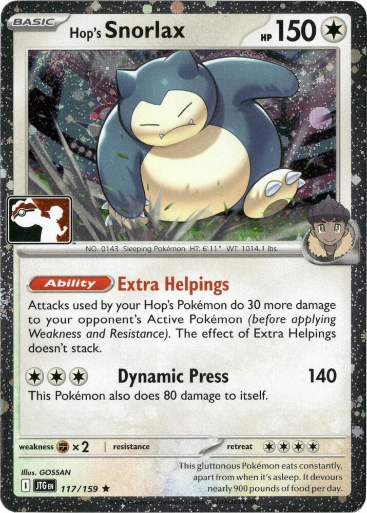 Hop's Snorlax - 117/159 (Cosmos Holo)