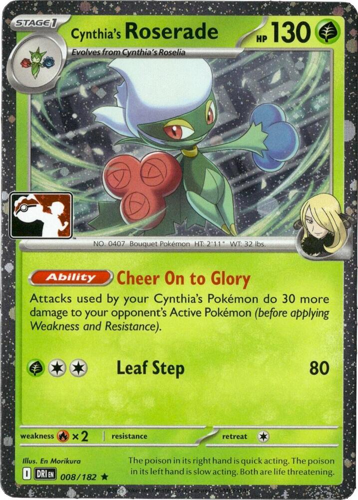 Cynthia's Roserade - 008/182 (Cosmos Holo)