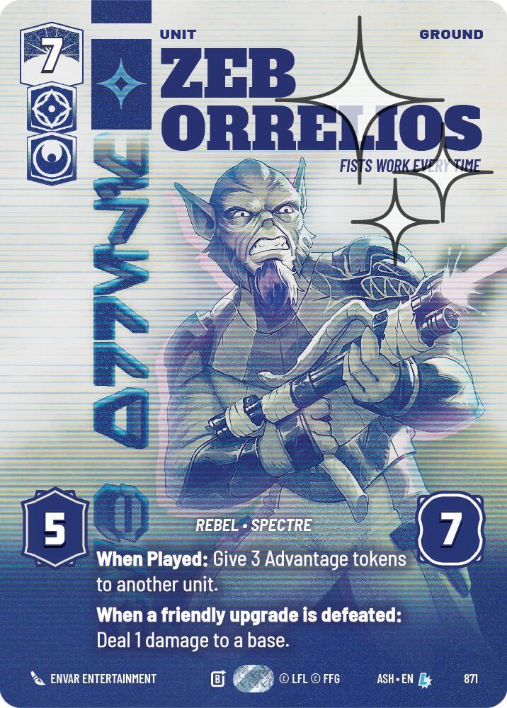 Zeb Orrelios - Fists Work Every Time (Prestige Foil)