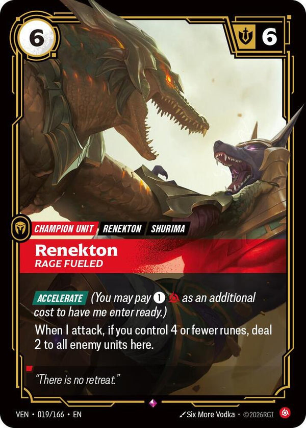 Renekton - Rage Fueled - Riftbound: League of Legends TCG