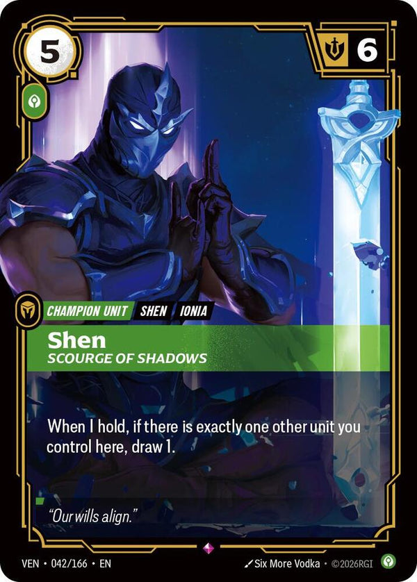 Shen - Scourge of Shadows - Riftbound: League of Legends TCG