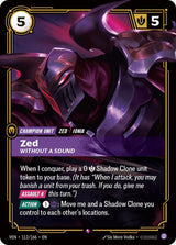 Zed - Without a Sound - Riftbound: League of Legends TCG