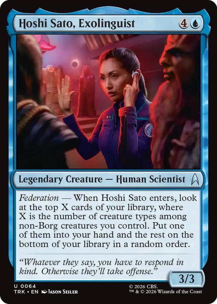 Hoshi Sato, Exolinguist