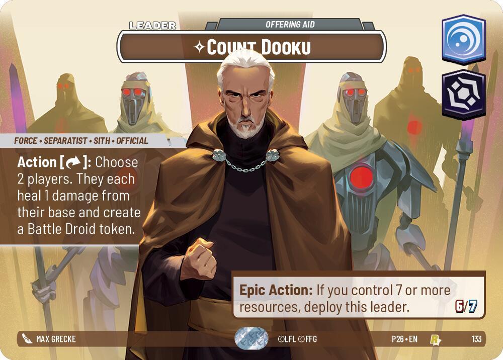 Count Dooku - Offering Aid