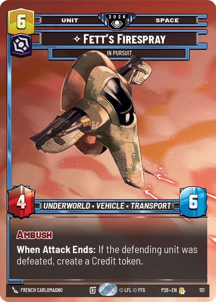 Fett's Firespray - In Pursuit (Prize Wall)