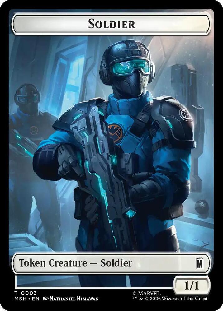 Soldier // Robot Villain Double-Sided Token
