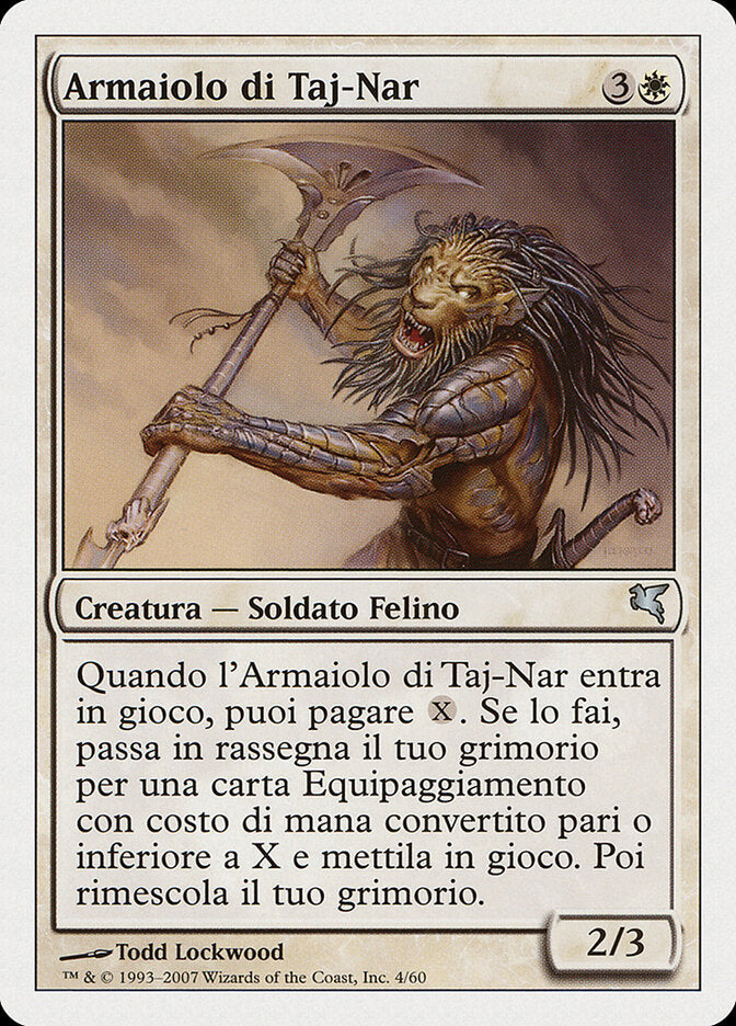 Taj-Nar Swordsmith (Italian) - "Armaiolo di Taj-Nar"