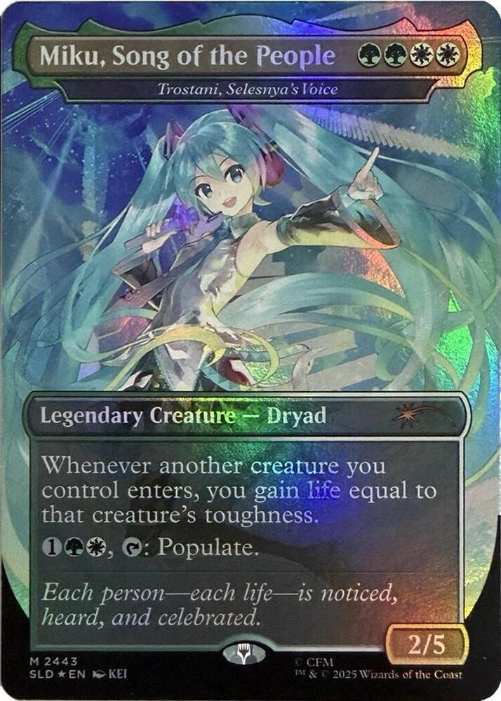 Miku, Song of the People - Trostani, Selesnya's Voice (Display Commander) - Thick Stock