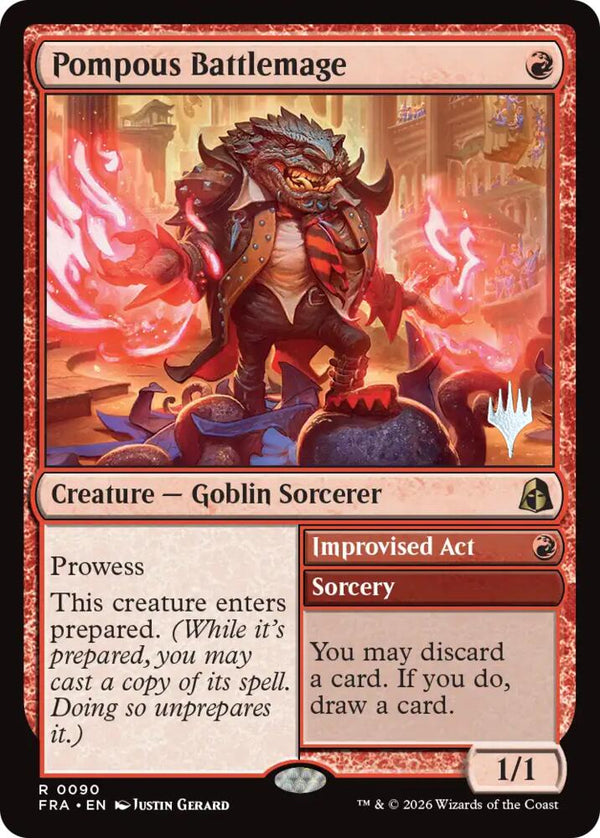Pompous Battlemage (PPFRA 90) - Magic: The Gathering