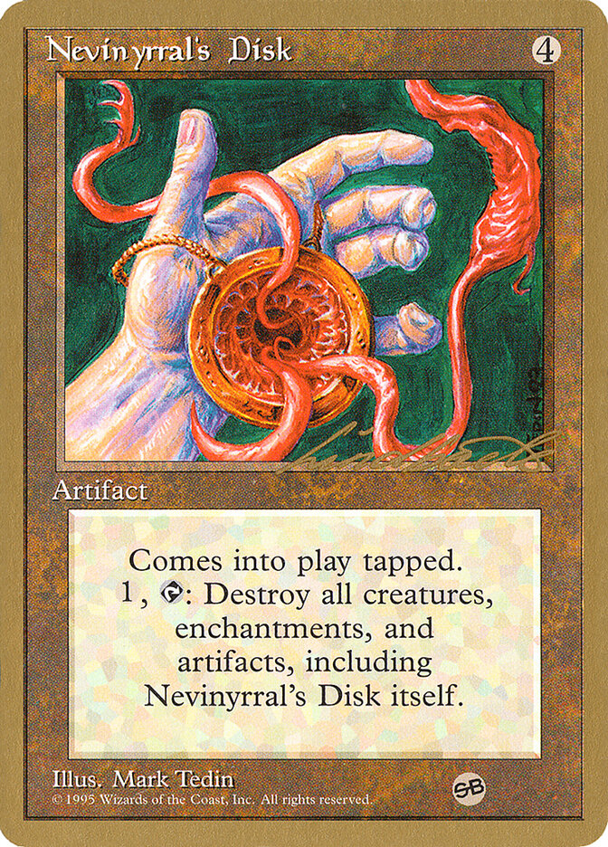 Nevinyrral's Disk - 1996 Leon Lindback (4ED) (SB)