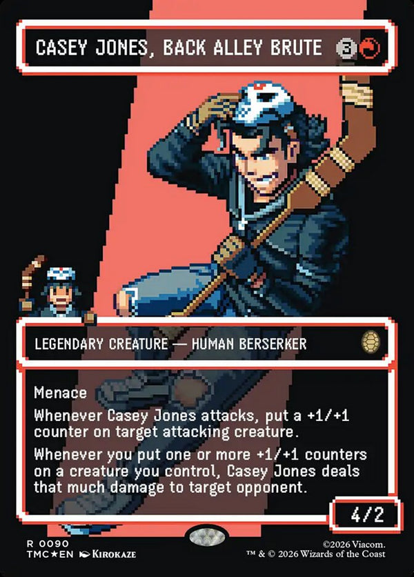 Casey Jones, Back Alley Brute (Borderless) (Surge Foil) - Magic: The Gathering