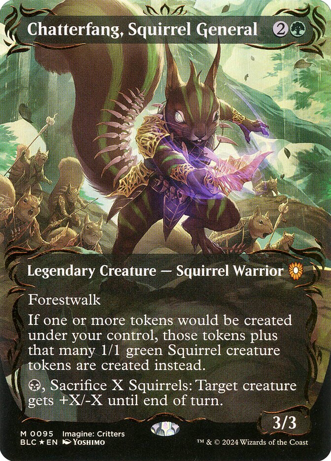 Chatterfang, Squirrel General (Borderless) (Raised Foil)