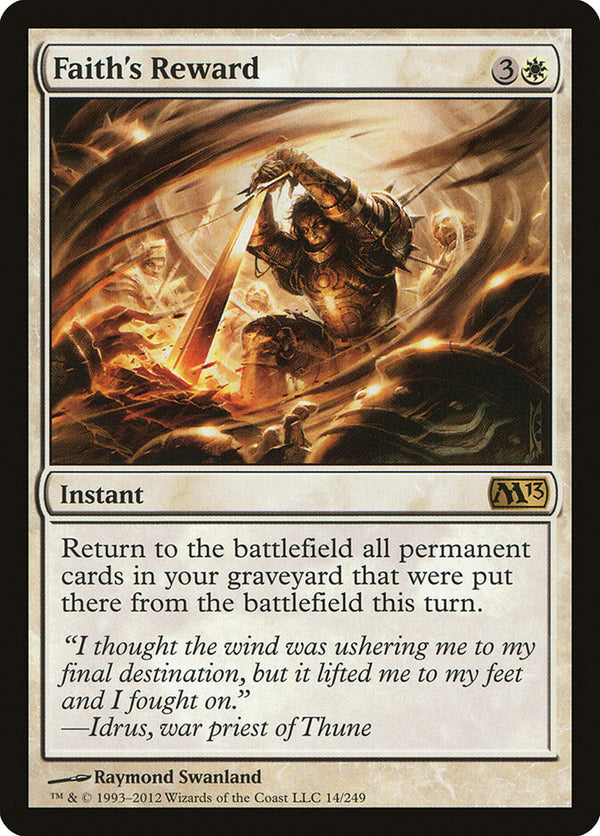 Faith's Reward (M13 14) - Magic: The Gathering