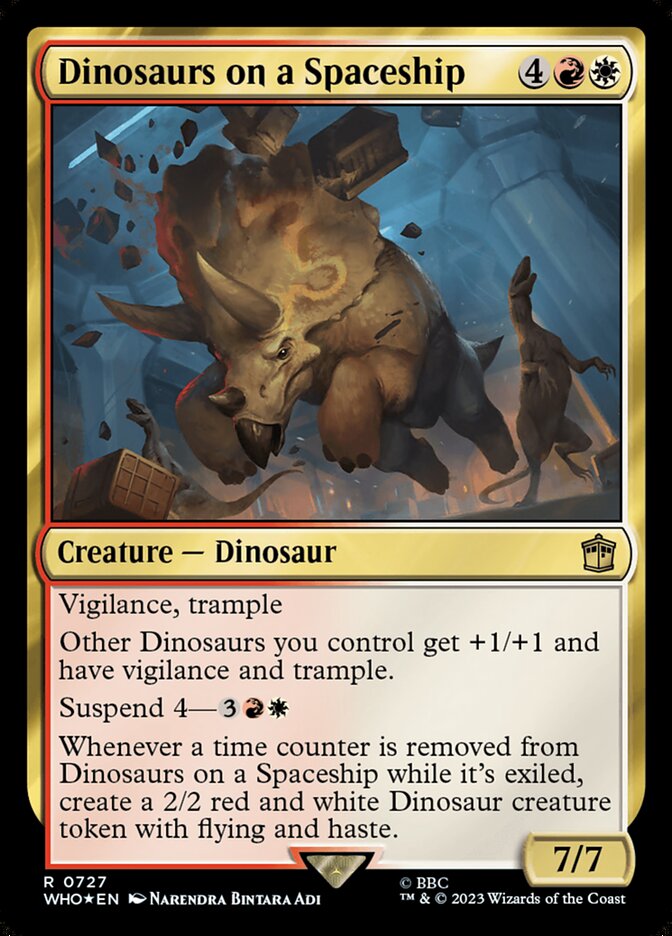 Dinosaurs on a Spaceship (Surge Foil)
