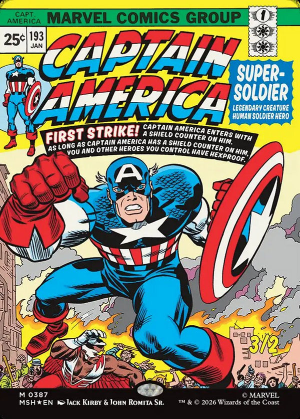 Captain America, Super-Soldier (Borderless) (0387) - Magic: The Gathering