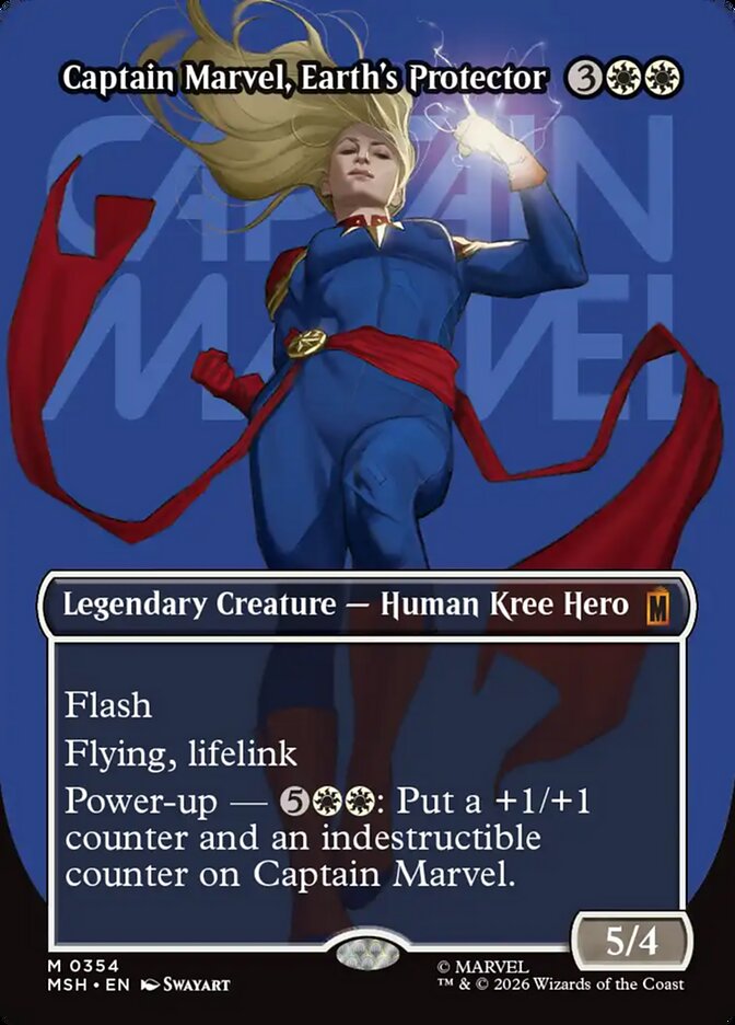 Captain Marvel, Earth's Protector (Borderless) (0354)
