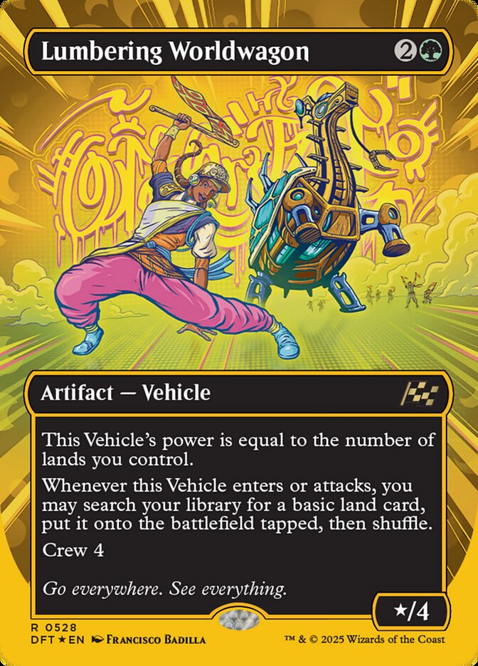 Lumbering Worldwagon (Borderless) (First-Place Foil)