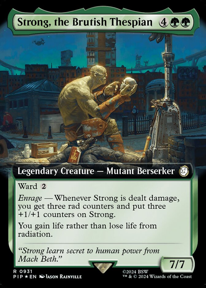 Strong, the Brutish Thespian (Extended Art) (Surge Foil)