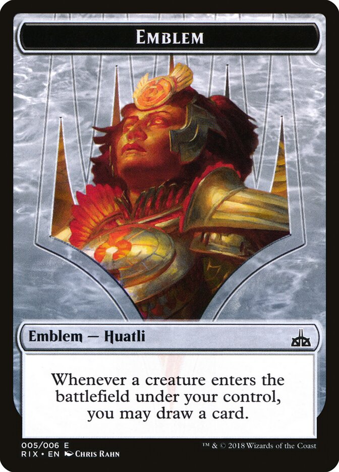 Emblem - Huatli, Radiant Champion
