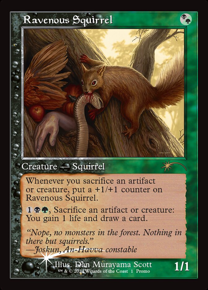 Ravenous Squirrel (Retro Frame)