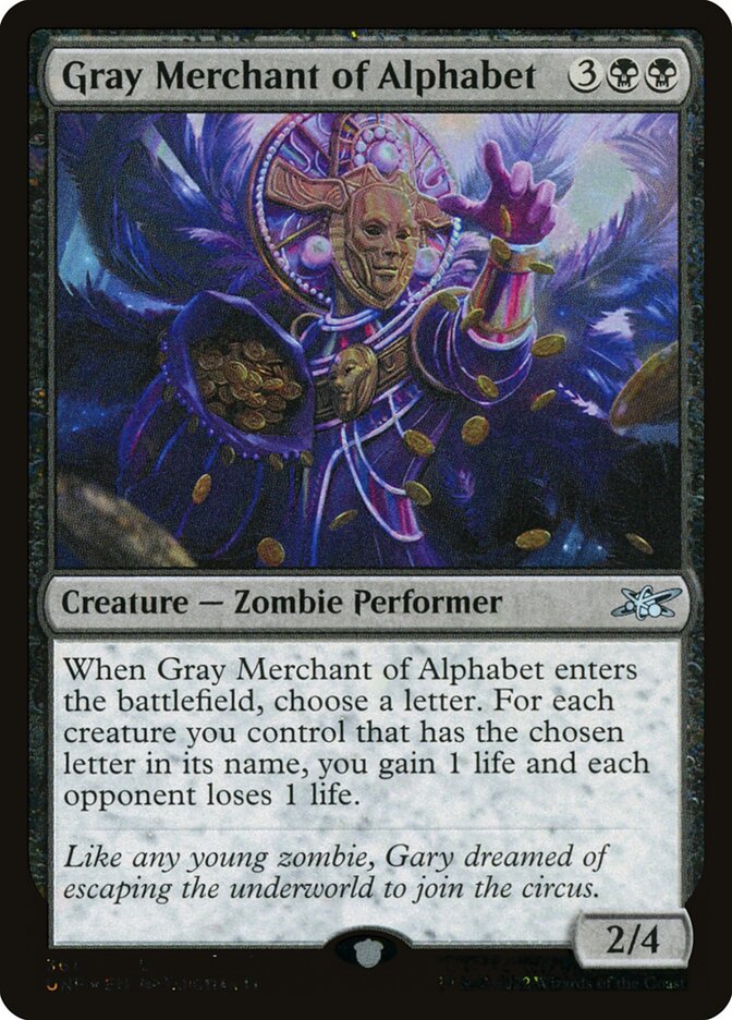 Gray Merchant of Alphabet (Galaxy Foil)
