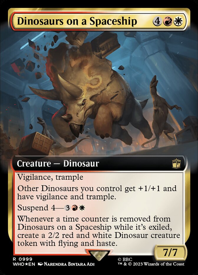 Dinosaurs on a Spaceship (Extended Art) (Surge Foil)