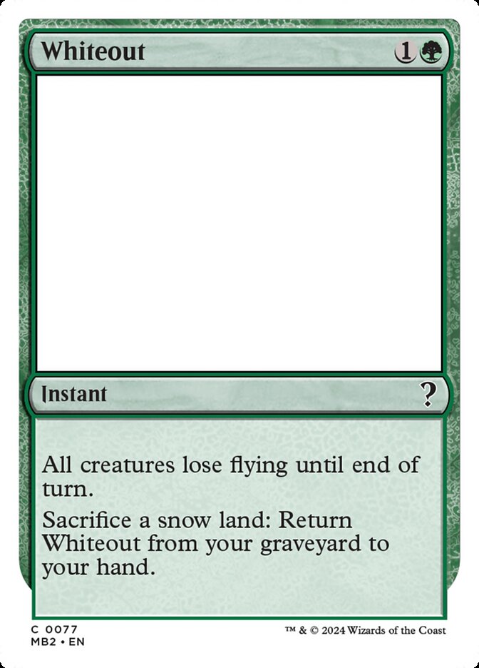 Whiteout (White Border)