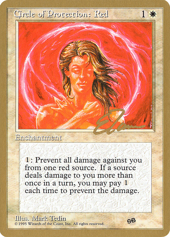 Circle of Protection: Red - 1996 Eric Tam (4ED) (SB)