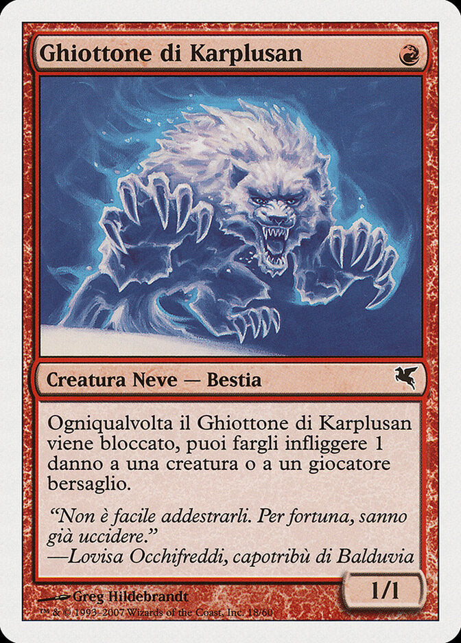 Karplusan Wolverine (Italian) - "Ghiottone di Karplusan"