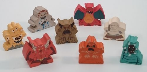 Tiny Epic Defenders: Character Meeples – Original 8 Epic Foes