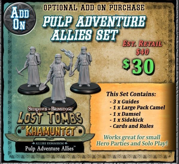Shadows of Brimstone: Pulp Adventure Allies Set