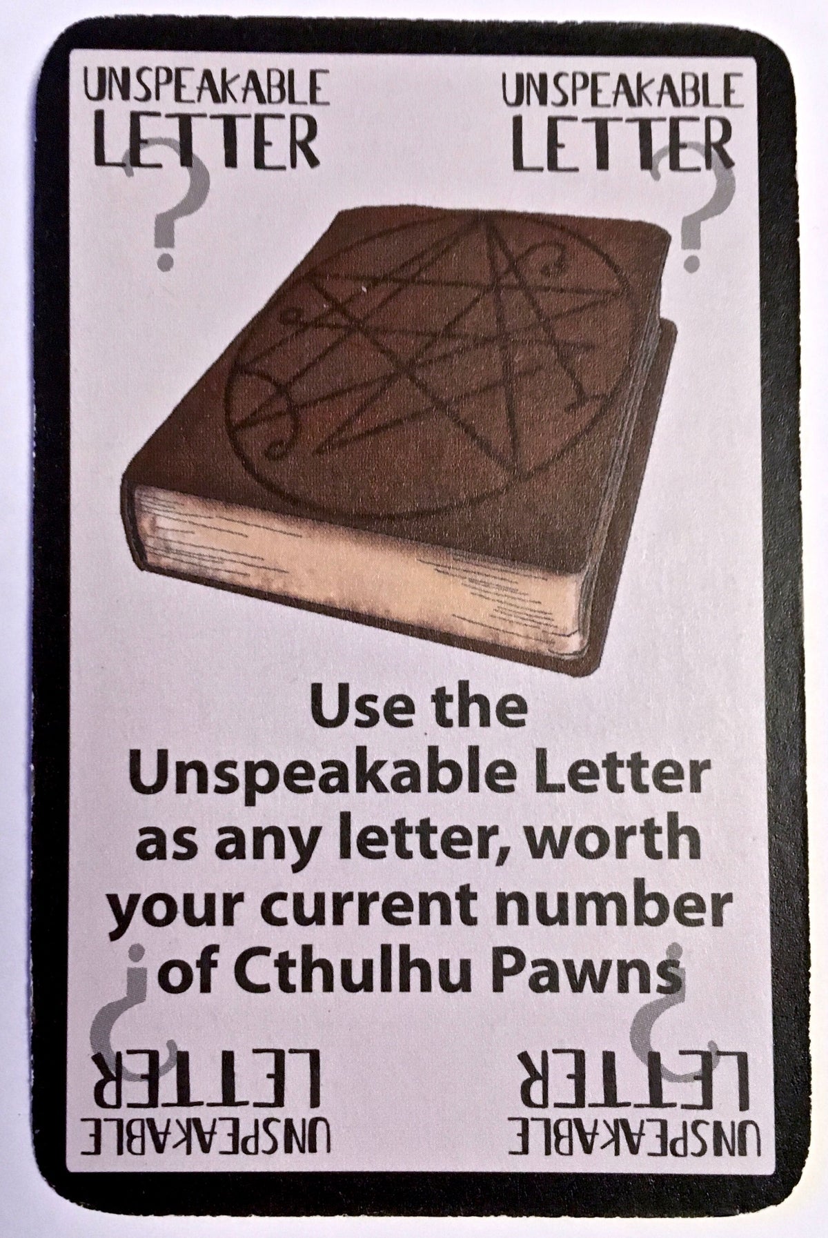 Unspeakable Words: "Unspeakable Letter" Promo Card