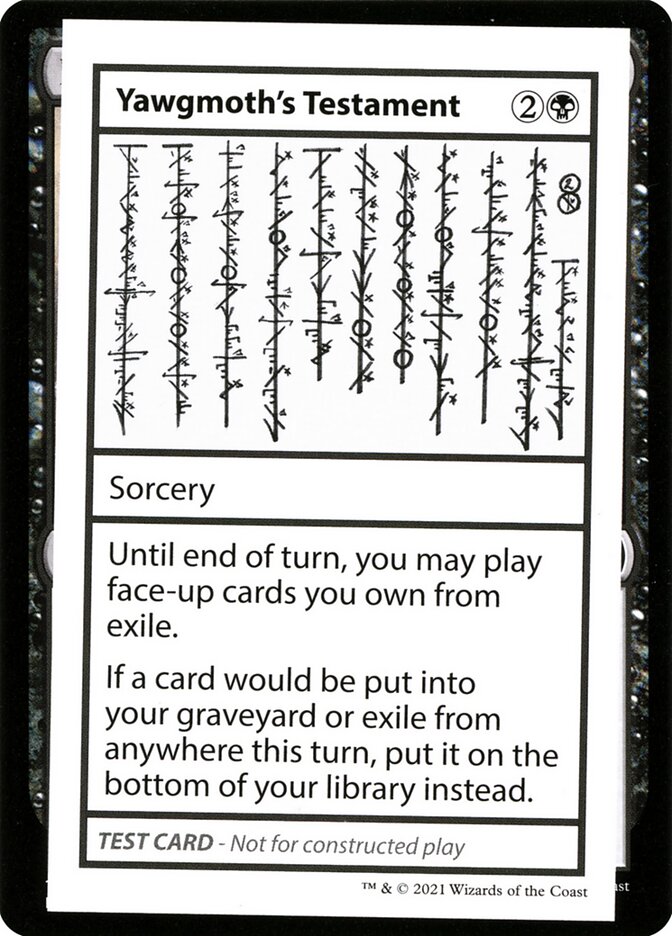 Yawgmoth's Testament (No PW Symbol)