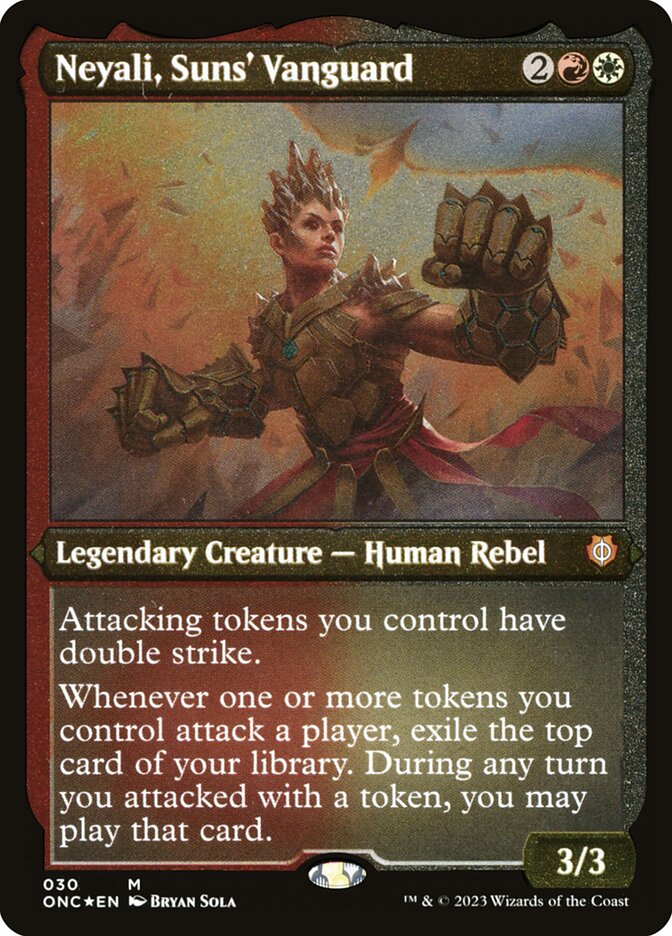 Neyali, Suns' Vanguard (Display Commander) (Foil Etched) - Thick Stock