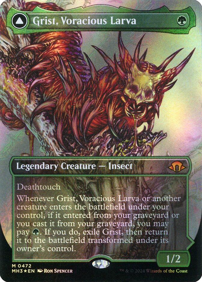 Grist, Voracious Larva (Borderless) (Textured Foil)