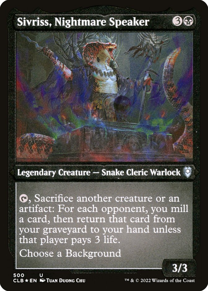 Sivriss, Nightmare Speaker (Foil Etched)