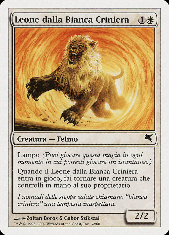 Whitemane Lion (Italian) - "Leone dalla Bianca Criniera"