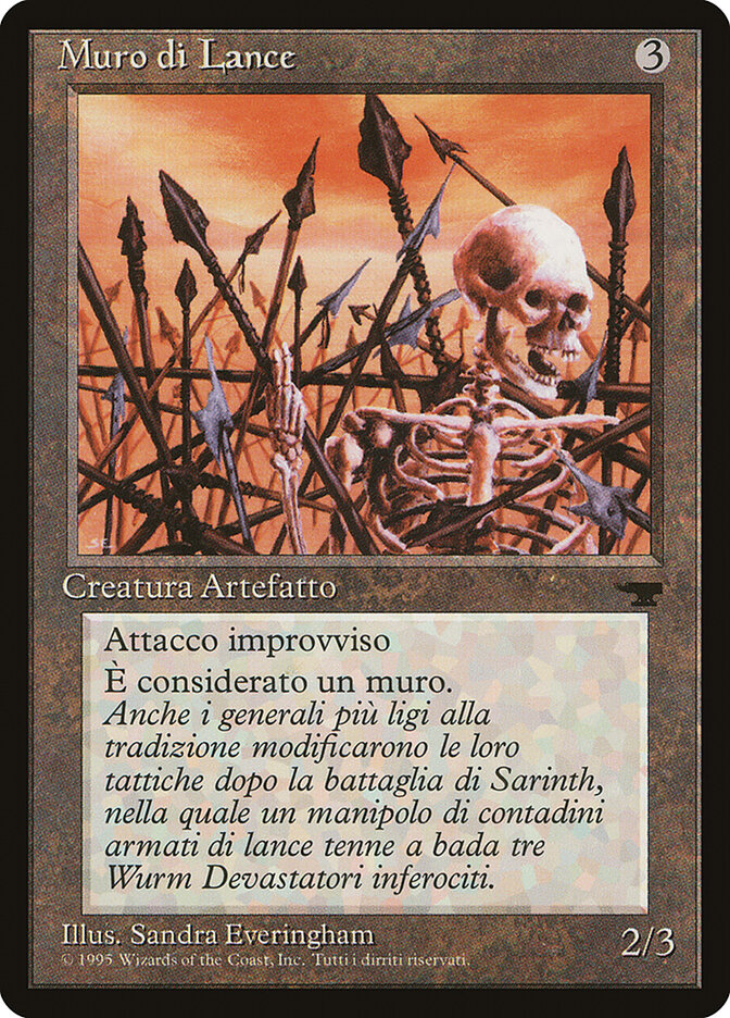 Wall of Spears (Italian) - "Muro di Lance"