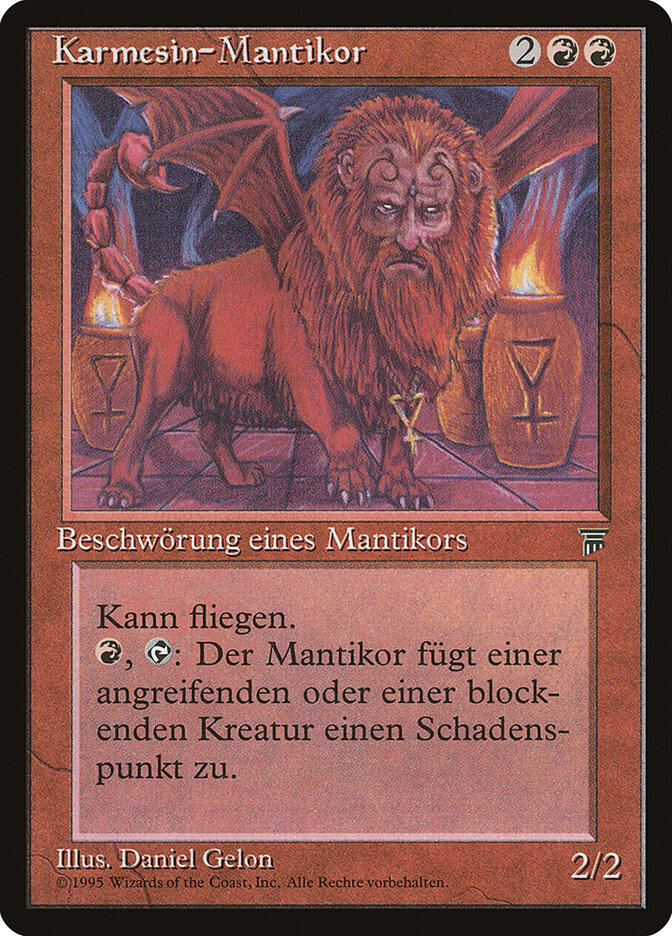 Crimson Manticore (German) - "Karmesin-Mantikor"