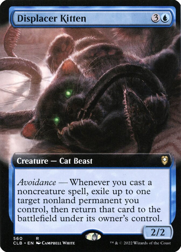 Displacer Kitten (Extended Art) - Magic: The Gathering