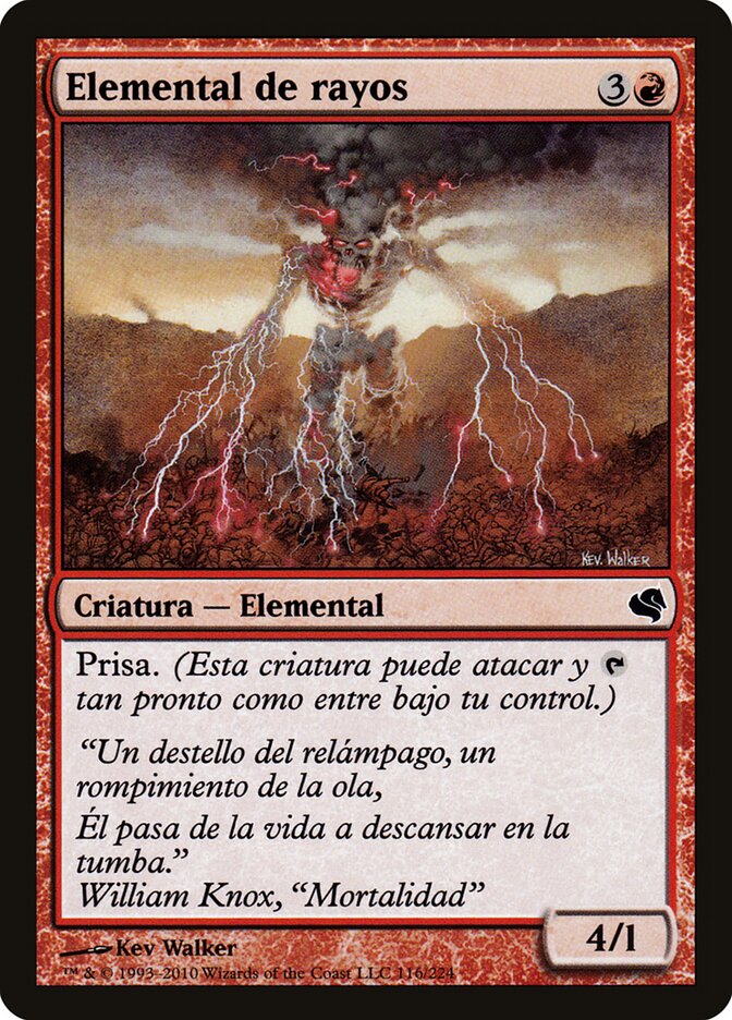 Lightning Elemental (Spanish) - "Elemental de rayos"