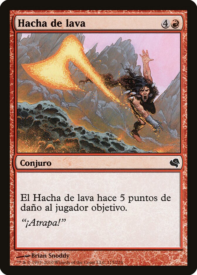 Lava Axe (Spanish) - "Hacha de lava"