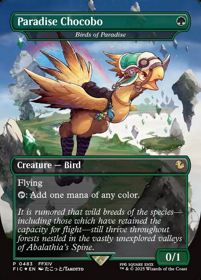 Paradise Chocobo - Birds of Paradise (Borderless)